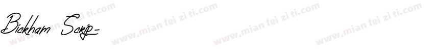Bickham Scrip字体转换